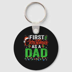 First Christmas As A Dad Xmas Lights New Dad Chris Key Ring