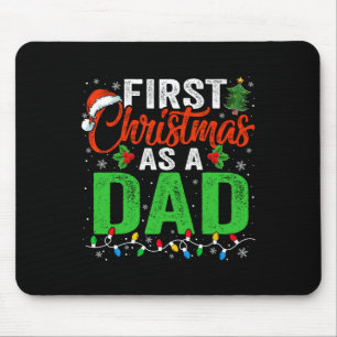 First Christmas As A Dad Xmas Lights New Dad Chris Mouse Mat
