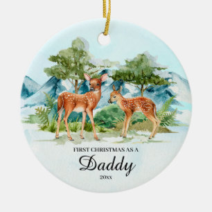 First Christmas As A Daddy Deer Keepsake Christmas Ceramic Tree Decoration