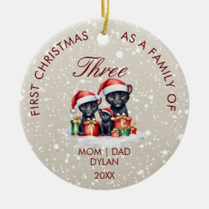 First Christmas as a Family Circle Ornament