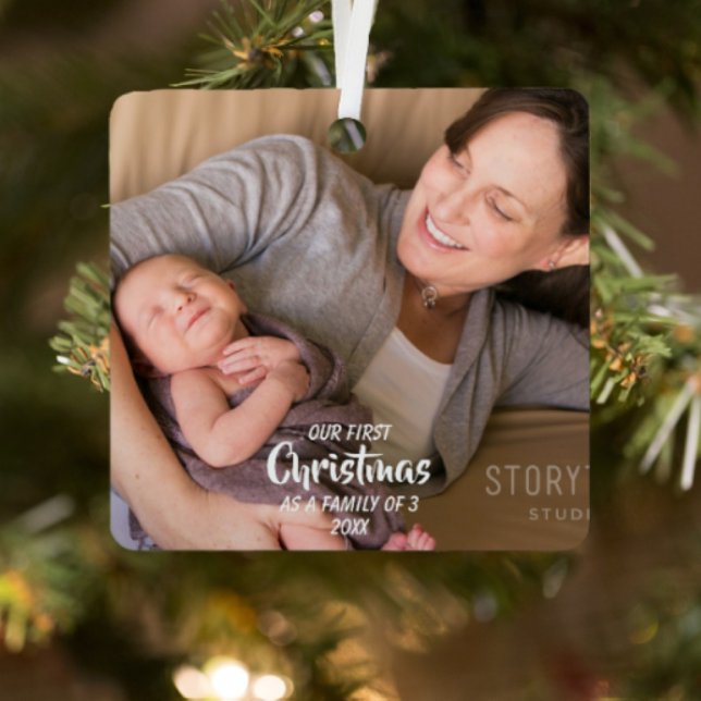 First Christmas As A Family of 3 Metal Tree Decoration (Creator Uploaded)