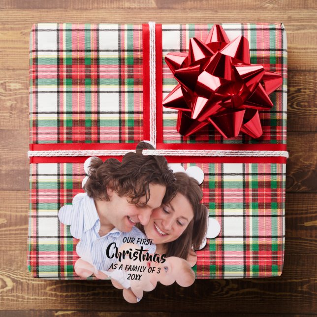 First Christmas As A Family of 3 Tree Decoration Card (Insitu (Gift))
