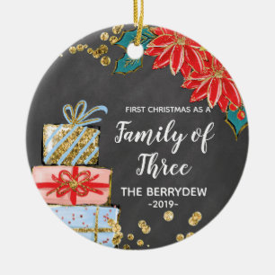 First Christmas as a Family of Three ornament