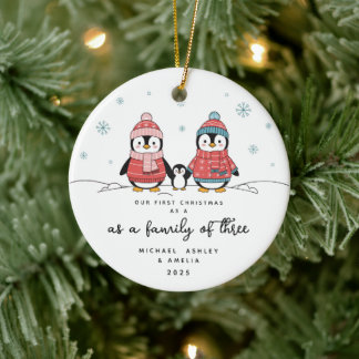First Christmas as a Family of Three Ornament