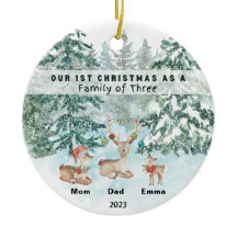 First Christmas as a Family of Three Personalised 