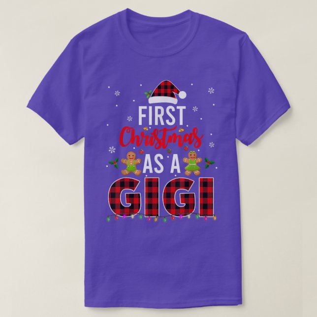 First Christmas As A Gigi Pregnancy Announcement P T-Shirt (Design Front)