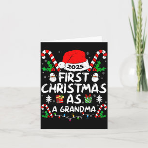 First Christmas As A Grandma 2025 Family Matching Card