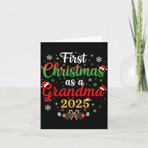 First Christmas As A Grandma 2025 New Mommy Xmas Card