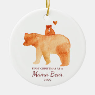 First Christmas As A Mama Bear New Baby  Ceramic Tree Decoration