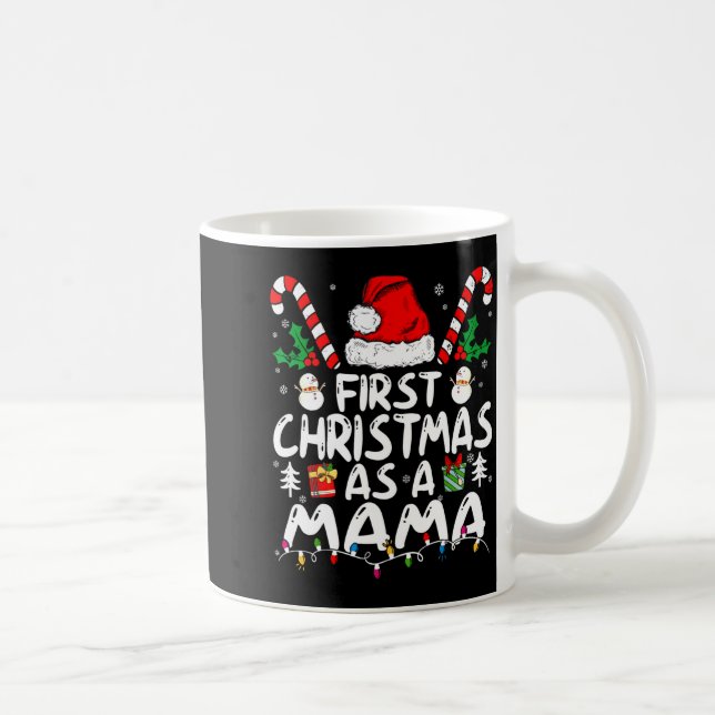 First Christmas As A Mama New Mama Long Sleeve  Coffee Mug (Right)