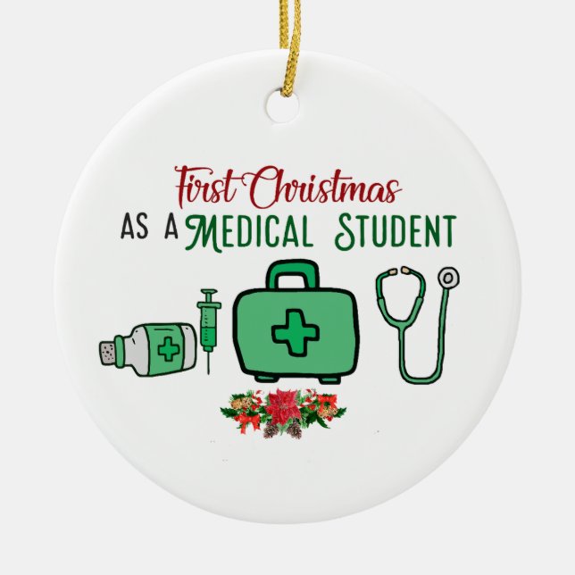 First Christmas as a Medical Student Ornament Medi (Front)