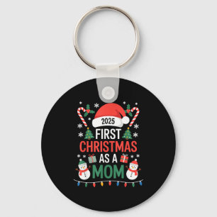 First Christmas As A Mom 2025 Family Matching Holi Key Ring