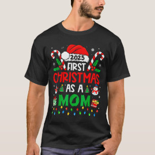 First Christmas As A Mom Family Matching New Mommy T-Shirt