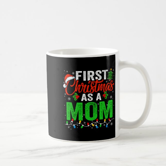 First Christmas As A Mom Xmas Lights New Dad Chris Coffee Mug (Right)