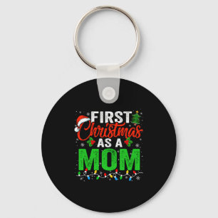 First Christmas As A Mom Xmas Lights New Dad Chris Key Ring