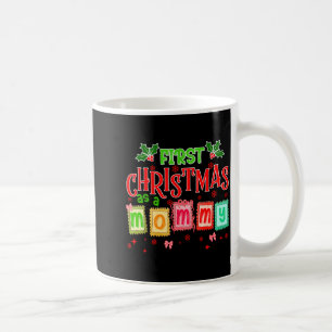 First Christmas As A Mommy 2025 Coquette Bow Match Coffee Mug