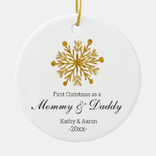 First Christmas as a Mommy and Daddy ornament