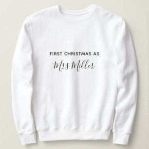 First Christmas as a Mrs Personalised Surname Sweatshirt