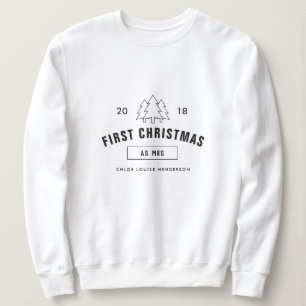 First Christmas as a Mrs Personalised Surname Sweatshirt