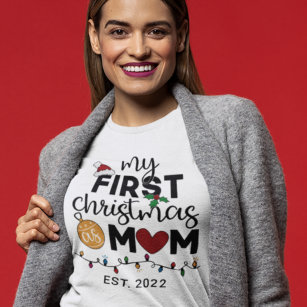 First Christmas as a mum - family matching cute T-Shirt