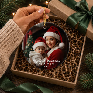 First Christmas as a Mum Photo Ornament