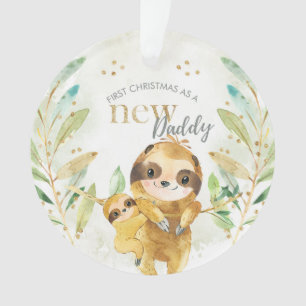 First Christmas As A New Daddy Sloth Ornament