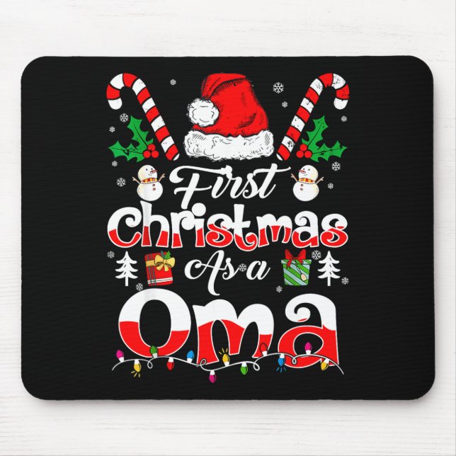 First Christmas As A Oma Family Matching  Mouse Mat (Front)