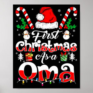 First Christmas As A Oma Family Matching Poster