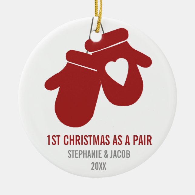 First Christmas as a Pair | Holidays Ceramic Tree Decoration (Front)
