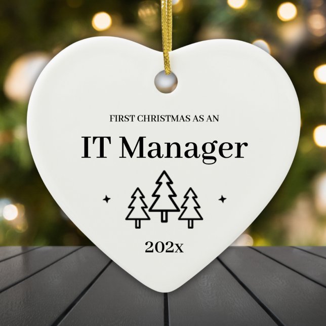 First Christmas As An IT Manager 2026 Ceramic Tree Decoration (First Christmas As An IT Manager 2024 Ceramic Ornament
)