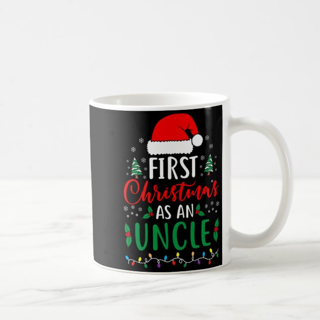 First Christmas As An Uncle New Parents Xmas Match Coffee Mug (Right)