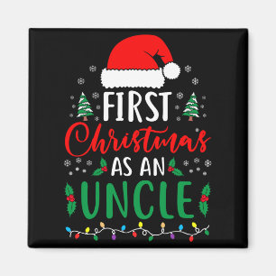 First Christmas As An Uncle New Parents Xmas Match Magnet