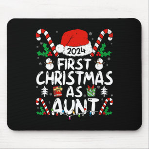 First Christmas As Aunt Family Matching New Aunt 1 Mouse Mat