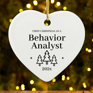 First Christmas As Behaviour Analyst New Job Ceramic Tree Decoration