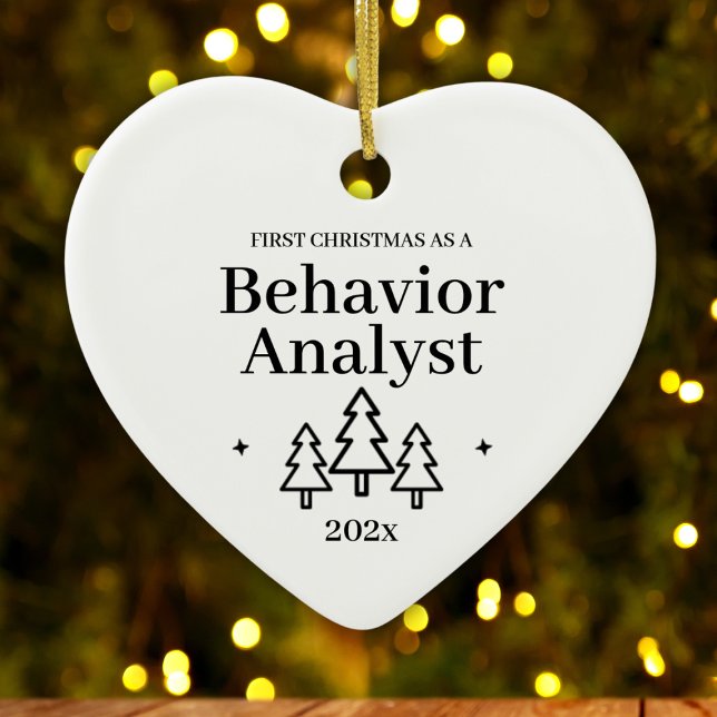 First Christmas As Behaviour Analyst New Job Ceramic Tree Decoration (First Christmas As Behavior Analyst New Job Ceramic Ornament
)