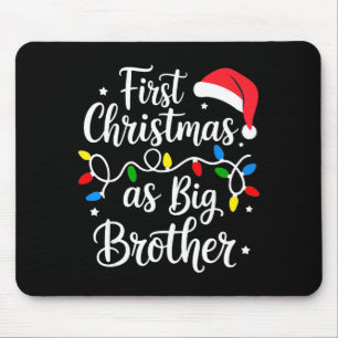 First Christmas As Big Brother Cute Holiday New Br Mouse Mat