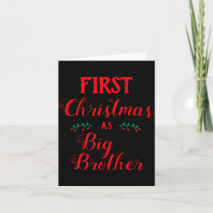 First Christmas As Big Brother Family Matching  Card