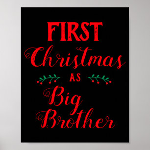 First Christmas As Big Brother Family Matching Poster