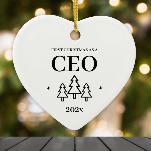 First Christmas As CEO Entrepreneur Ceramic Tree Decoration (First Christmas As CEO Entrepreneur Ceramic Ornament
)