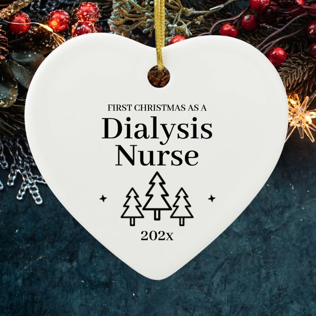 First Christmas As Dialysis Nurse 2024 Nursing Ceramic Tree Decoration (First Christmas As Dialysis Nurse 2024 Nursing Ceramic Ornament
)