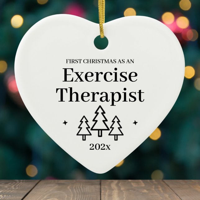 First Christmas As Exercise Therapist Ceramic Tree Decoration (First Christmas As Exercise Therapist Ceramic Ornament
)