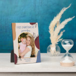 First Christmas as | Gold Arch Photo and Holly Plaque<br><div class="desc">Christmas photo plaque keepsake for a special relative's first christmas in their new role. The sample wording reads "first christmas as grandpa .. i love you poppy [name]" and you can edit this for your great grandad, uncle, dad or whoever you wish. The design features sketched holly leaves, organic shapes,...</div>