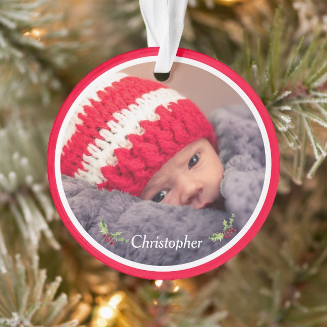 First Christmas as Grammy and Grampy - Photo Ornament (Tree)