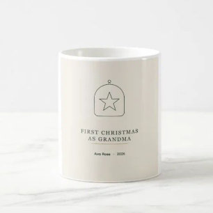 First Christmas as Grandma 2026 Keepsake Mug