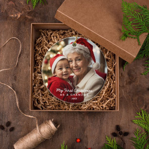 First Christmas as Grandma Photo Ornament