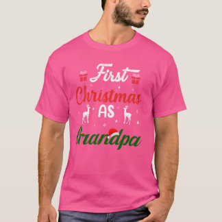 First Christmas As Grandpa Cute Family Matching Ne T-Shirt