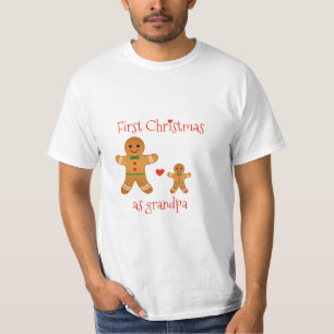 First Christmas as Grandpa - Gingerbread Men T-Shirt