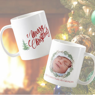 First Christmas as Grandpa Merry Christmas Cute Coffee Mug