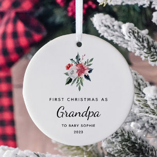 First Christmas as Grandpa   Simple and Elegant Ceramic Tree Decoration