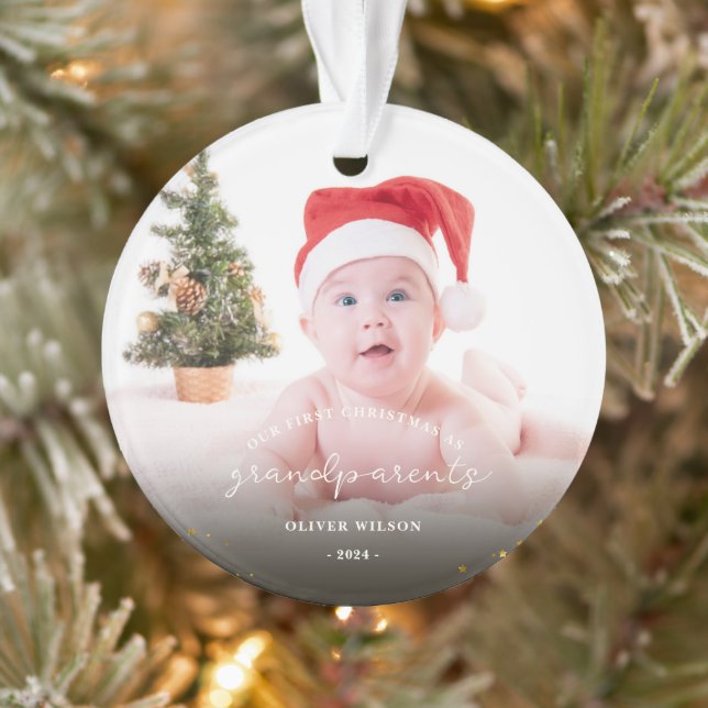 First Christmas as Grandparents Christmas family  Ornament (Tree)